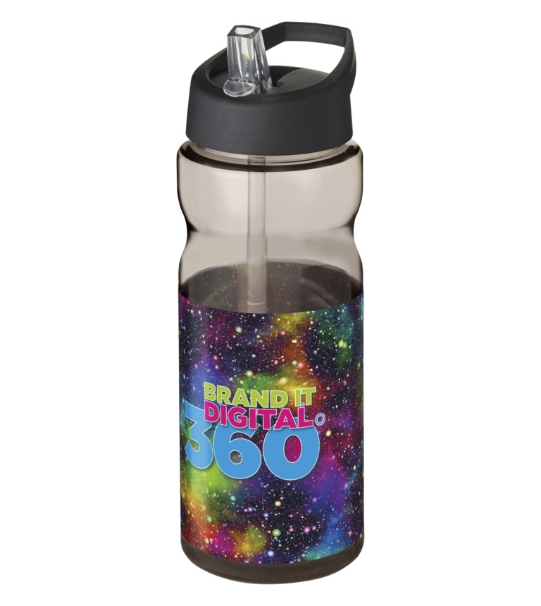 Custom Printed Black Sports Water Bottle Full Colour