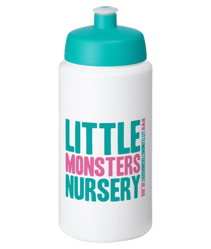 Custom printed 500 ml sport bottle with grip - 2 colour print