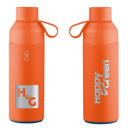 Custom Printed Ocean bottle - sun orange