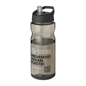 H2O Active | 650 ml Spout Lid Sports Bottle | Prevented Ocean Plastic | Custom-Printed | 1 Colour Print