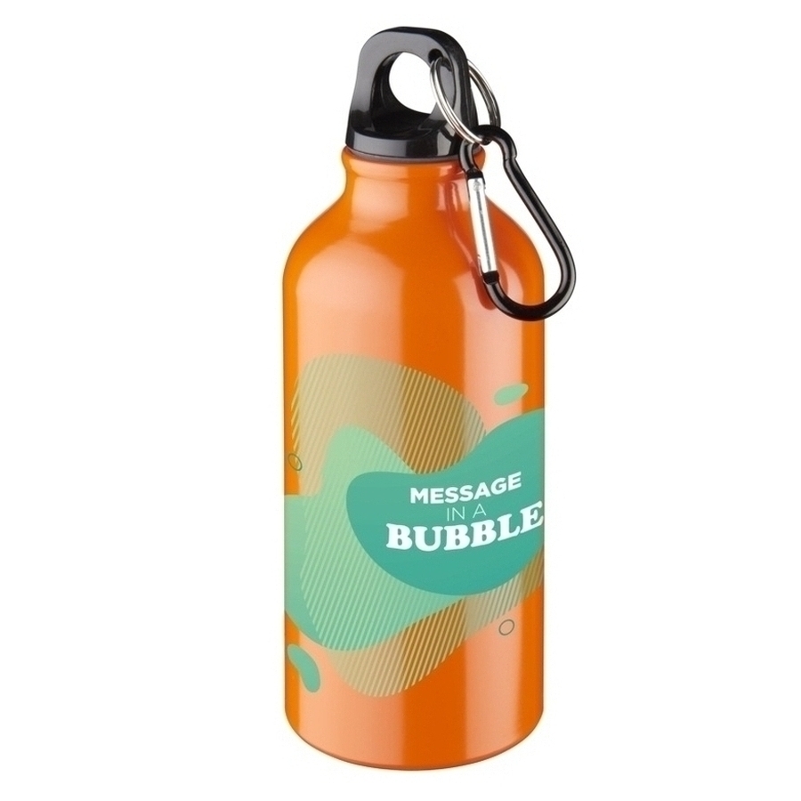 Custom printed Oregon 400 ml aluminium water bottle - full colour print