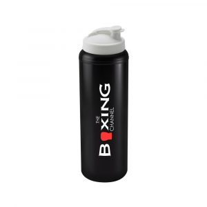 Custom Printed Litre-BlackBody-WhiteFlipClipLid-Branded
