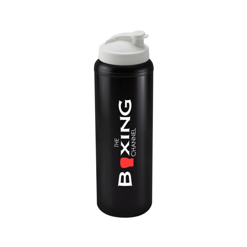 Custom Printed Litre-BlackBody-WhiteFlipClipLid-Branded