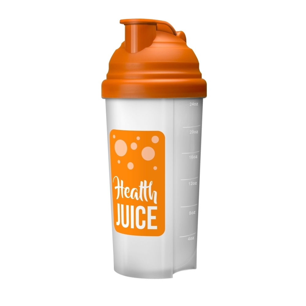 Custom Printed Orange Protein Shake Bottle 1 Colour