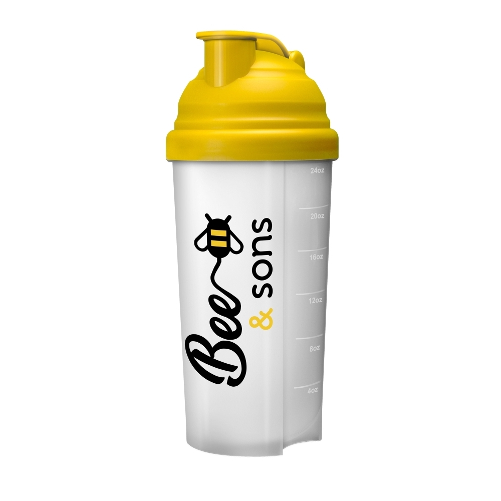 Custom Printed Yellow Protein Shake Bottle 1 Colour