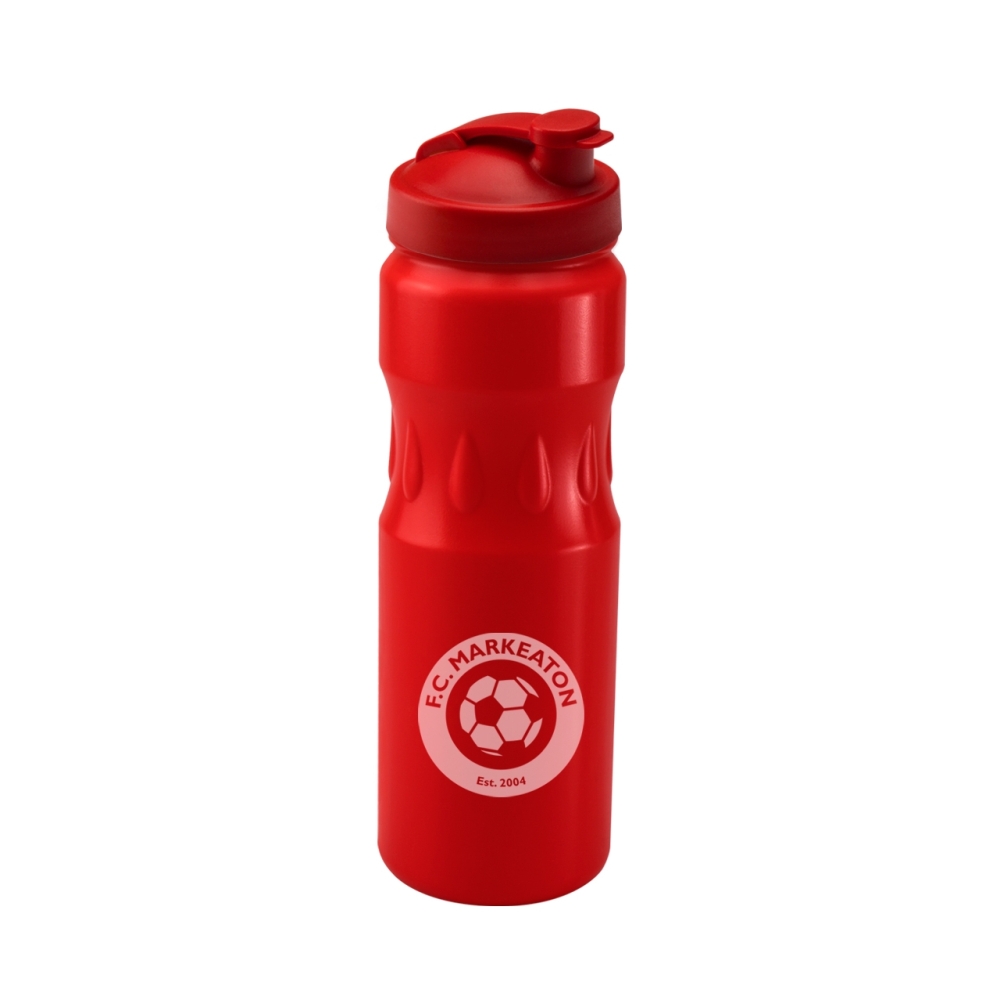 Custom Printed Teardrop-RedBody-RedFlipClipLid-Branded