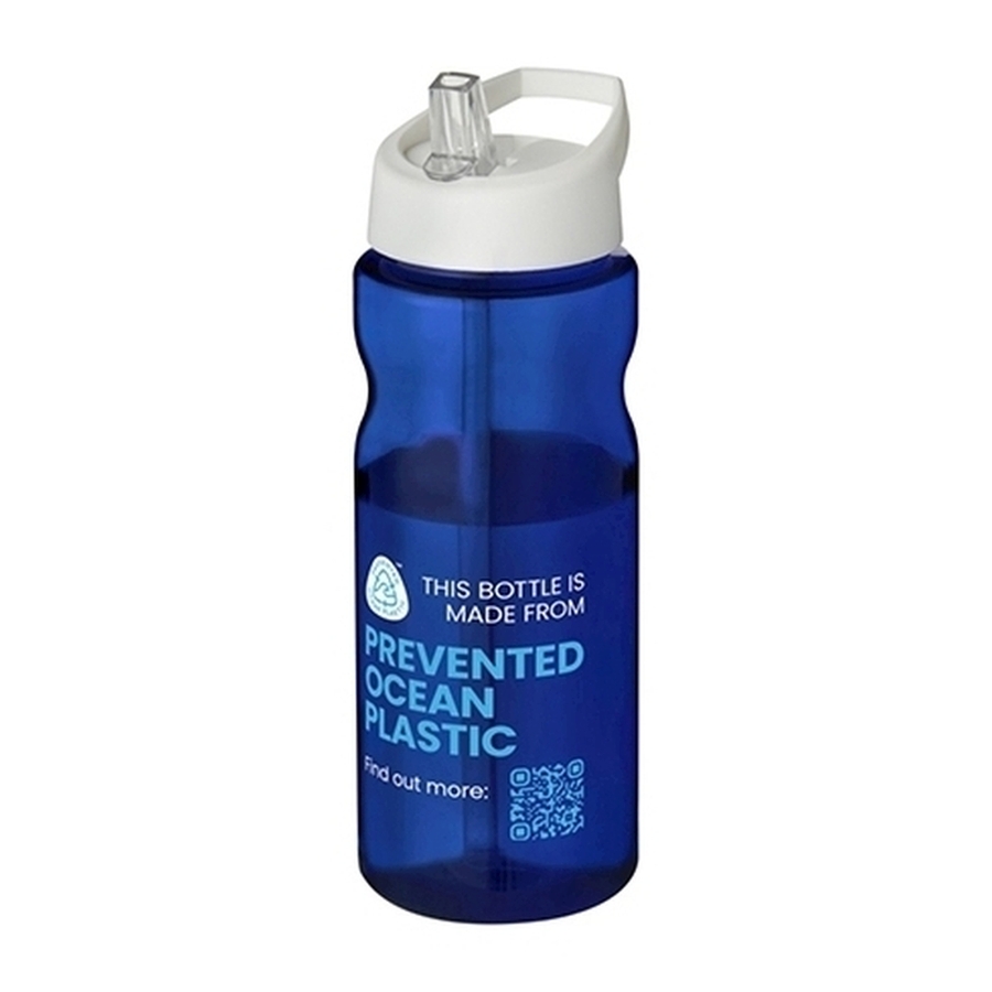 Custom Printed Blue lid and Blue Sports Bottle