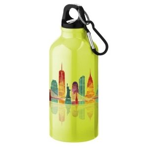 Custom printed Oregon 400 ml aluminium water bottle - full colour print