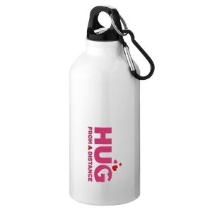 Custom printed Oregon 400 ml aluminium water bottle - 1 colour print
