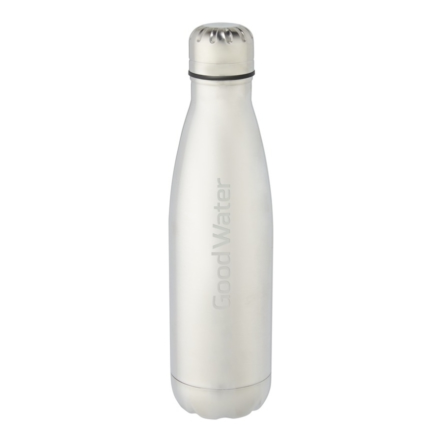 Custom printed Cove stainless steel water bottle - silver laser engraving