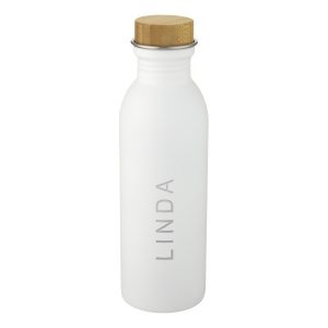 White Branded Metal Water Bottle